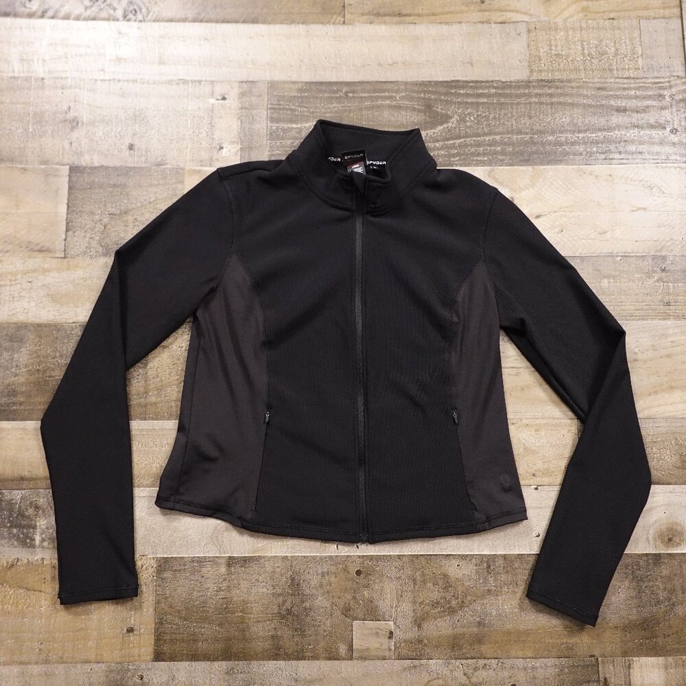 Spyder Active‎ Full-Zip Jacket Women’s Large Black Stretch Performance